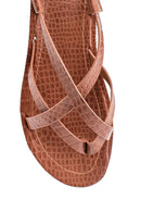 Kadın Kroko Baskılı Casual Sandalet | Derimod Kadın Kroko Baskılı Casual Sandalet | Derimod