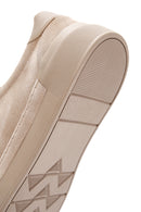 Erkek Bej Bağcıklı Deri Sneaker | Derimod Erkek Bej Bağcıklı Deri Sneaker | Derimod