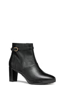 Geox Kadın Siyah D Walk Pleasure Fermuarlı Kalın Topuklu Deri Bot | Derimod Geox Kadın Siyah D Walk Pleasure Fermuarlı Kalın Topuklu Deri Bot | Derimod
