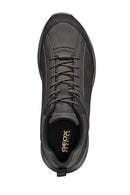 Geox Men Brown Nebula Lace-Up Fabric Sneaker | Derimod Geox Men Brown Nebula Lace-Up Fabric Sneaker | Derimod