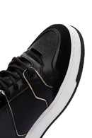Kadın Siyah Süet Detaylı Sneaker | Derimod Kadın Siyah Süet Detaylı Sneaker | Derimod