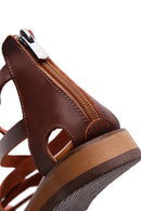 Women's Brown Leather Bodrum Sandals | Derimod Women's Brown Leather Bodrum Sandals | Derimod