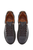 Women's Black Lace-Up Leather Sneaker | Derimod Women's Black Lace-Up Leather Sneaker | Derimod