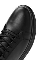 Erkek Siyah Bağcıklı Deri Sneaker | Derimod Erkek Siyah Bağcıklı Deri Sneaker | Derimod
