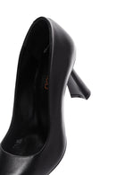 Women's Black Heeled Leather Stiletto | Derimod Women's Black Heeled Leather Stiletto | Derimod