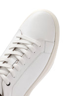Erkek Beyaz Bağcıklı Deri Sneaker | Derimod Erkek Beyaz Bağcıklı Deri Sneaker | Derimod