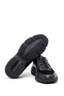 Men's Suede Detailed Leather Sneaker | Derimod Men's Suede Detailed Leather Sneaker | Derimod