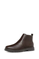 Geox Men's Brown Spherica Ec1 Abx Zippered Waterproof Leather Boots | Derimod Geox Men's Brown Spherica Ec1 Abx Zippered Waterproof Leather Boots | Derimod