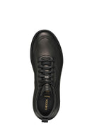 Geox Men's Black U Xtors B - Print.Lea + Smo.Lea Lace-Up Leather Sneakers | Derimod Geox Men's Black U Xtors B - Print.Lea + Smo.Lea Lace-Up Leather Sneakers | Derimod