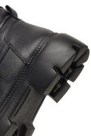 Male Black Zip Closure Leather Combat Boots | Derimod Male Black Zip Closure Leather Combat Boots | Derimod