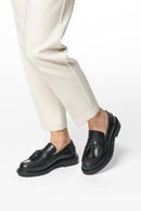 Geox Kadın Siyah Serilda Deri Maskülen Loafer | Derimod Geox Kadın Siyah Serilda Deri Maskülen Loafer | Derimod