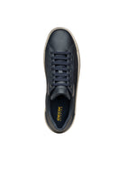 Geox Men's Navy Blue Affile Lace-Up Leather Sneaker | Derimod Geox Men's Navy Blue Affile Lace-Up Leather Sneaker | Derimod
