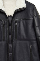 Zermatt Men's Black Teddy Coat | Derimod Zermatt Men's Black Teddy Coat | Derimod