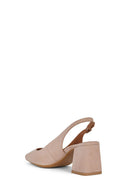 Geox Kadın Bej Giselda Arkası Açık Kalın Topuklu Deri Ayakkabı | Derimod Geox Kadın Bej Giselda Arkası Açık Kalın Topuklu Deri Ayakkabı | Derimod