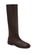 Woman Brown Leather Boots | Derimod Woman Brown Leather Boots | Derimod