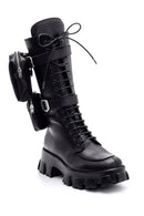 Women's Leather Bag Detailed Boots | Derimod Women's Leather Bag Detailed Boots | Derimod