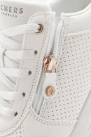 Skechers Women's Black Billion Lace-Up Zipper Detail Leather Sneaker | Derimod Skechers Women's Black Billion Lace-Up Zipper Detail Leather Sneaker | Derimod