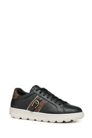 Geox Kadın Siyah Spherica Ecub-1 Bağcıklı Deri Sneaker | Derimod Geox Kadın Siyah Spherica Ecub-1 Bağcıklı Deri Sneaker | Derimod