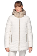 Geox Women's White Spherica Hooded Coat | Derimod Geox Women's White Spherica Hooded Coat | Derimod