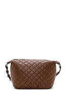 Women's Tan Quilted Shoulder Bag | Derimod Women's Tan Quilted Shoulder Bag | Derimod
