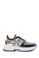 Kadn Yılan Derisi Detaylı Sneaker | Derimod Kadn Yılan Derisi Detaylı Sneaker | Derimod