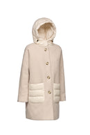 Geox Kadın Krem Calithe Kapüşonlu Kaban | Derimod Geox Kadın Krem Calithe Kapüşonlu Kaban | Derimod