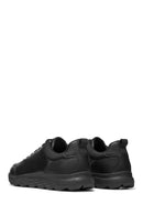Geox Men's Black Spherica Lace-up Leather Sneaker | Derimod Geox Men's Black Spherica Lace-up Leather Sneaker | Derimod