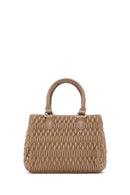 Kadın Camel Uzun Askılı Kapitone Kol Çantası | Derimod Kadın Camel Uzun Askılı Kapitone Kol Çantası | Derimod