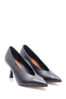 Kadın Deri Topuk Detaylı Stiletto | Derimod Kadın Deri Topuk Detaylı Stiletto | Derimod