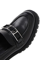 Kadın Siyah Kalın Topuklu Deri Maskülen Loafer | Derimod Kadın Siyah Kalın Topuklu Deri Maskülen Loafer | Derimod