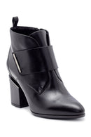 Women's Leather Heel Detailed Boots | Derimod Women's Leather Heel Detailed Boots | Derimod