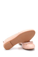 Women's Leather Bow Detailed Ballerinas | Derimod Women's Leather Bow Detailed Ballerinas | Derimod