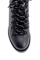 Women's Leather Lace Detailed Heeled Boots | Derimod Women's Leather Lace Detailed Heeled Boots | Derimod