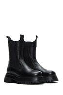 Women's Black Leather Chelsea Boots | Derimod Women's Black Leather Chelsea Boots | Derimod