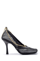 Women's Chain Detailed Square Toe Heeled Shoes | Derimod Women's Chain Detailed Square Toe Heeled Shoes | Derimod