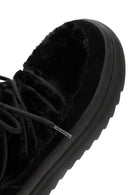 Women's Black Fur Detailed Leather Boots | Derimod Women's Black Fur Detailed Leather Boots | Derimod