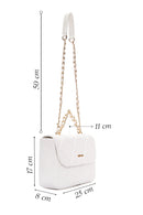 Women's White Long Strap Quilted Shoulder Bag | Derimod Women's White Long Strap Quilted Shoulder Bag | Derimod