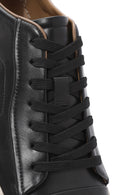 Erkek Siyah Bağcıklı Deri Sneaker | Derimod Erkek Siyah Bağcıklı Deri Sneaker | Derimod