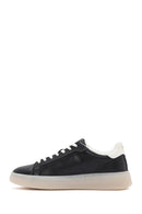 Alberto Guardiani Erkek Siyah New Era Bağcıklı Deri Sneaker | Derimod Alberto Guardiani Erkek Siyah New Era Bağcıklı Deri Sneaker | Derimod
