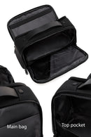 D-Pack Men's Black Fabric Handbag | Derimod D-Pack Men's Black Fabric Handbag | Derimod
