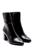 Women's Leather Patent Leather Heeled Boots | Derimod Women's Leather Patent Leather Heeled Boots | Derimod