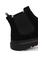 Male Black Thick-Soled Suede Chelsea Boots | Derimod Male Black Thick-Soled Suede Chelsea Boots | Derimod