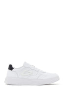 Alberto Guardiani Men's White New Era Thick Soled Leather Sneaker | Derimod Alberto Guardiani Men's White New Era Thick Soled Leather Sneaker | Derimod