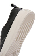 Erkek Siyah Bağcıklı Deri Sneaker | Derimod Erkek Siyah Bağcıklı Deri Sneaker | Derimod