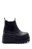 Women's Leather Thick Soled Chelsea Boots | Derimod Women's Leather Thick Soled Chelsea Boots | Derimod