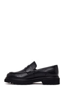Male Black Thick-Soled Leather Loafer | Derimod Male Black Thick-Soled Leather Loafer | Derimod