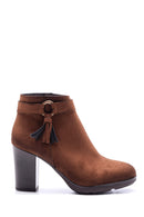 Women's Suede Heeled Boots | Derimod Women's Suede Heeled Boots | Derimod