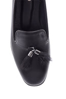 Kadın Tüy Detaylı Deri Loafer | Derimod Kadın Tüy Detaylı Deri Loafer | Derimod
