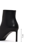 Woman Black Zip Closure Stiletto Heel Leather Boots | Derimod Woman Black Zip Closure Stiletto Heel Leather Boots | Derimod