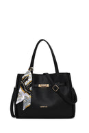 Woman Black Long-Strap Accessorized Classic Shoulder Bag | Derimod Woman Black Long-Strap Accessorized Classic Shoulder Bag | Derimod